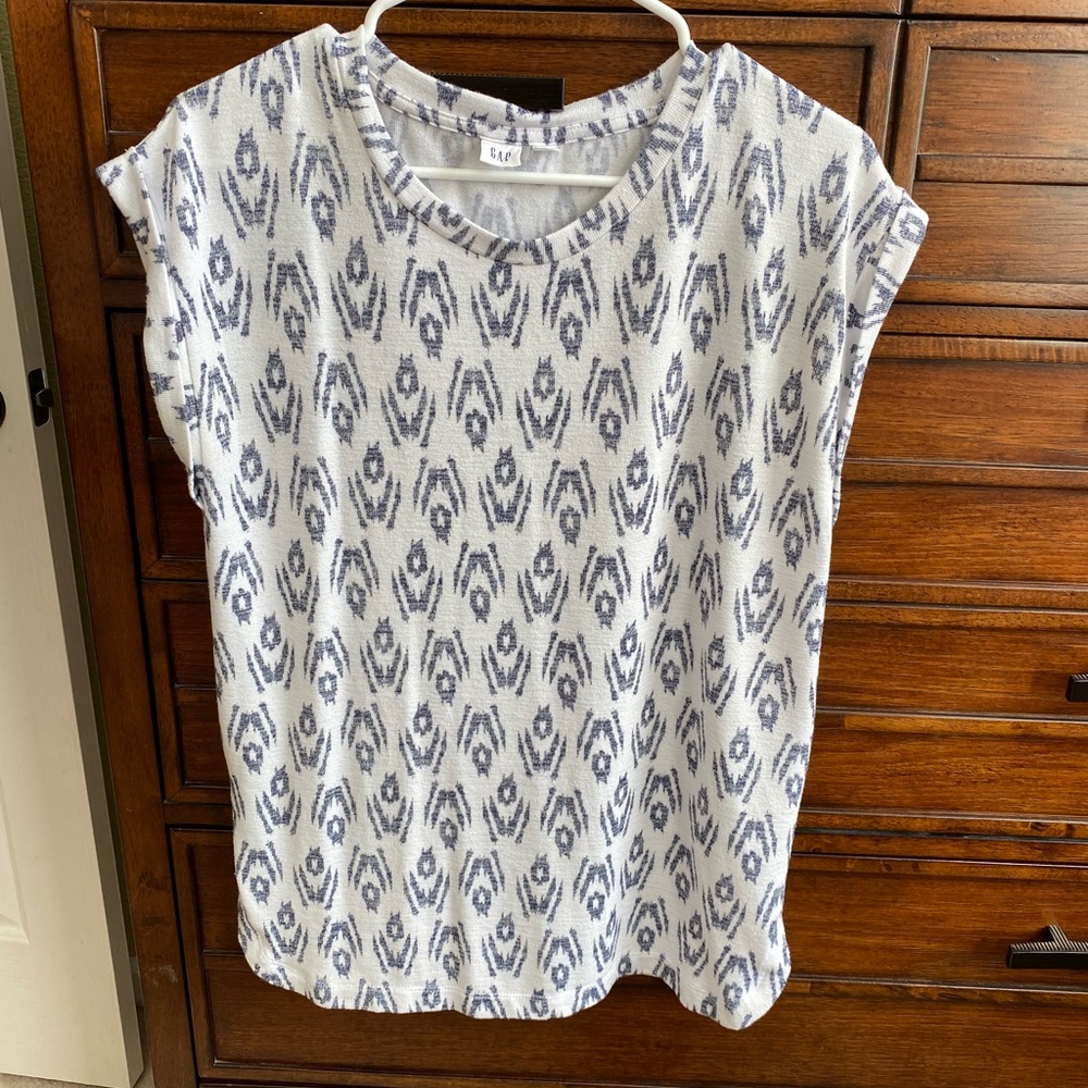 Aztec print boyfriend style shirt